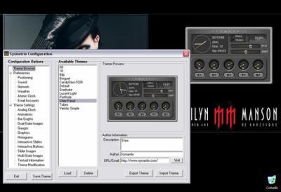 Sysmetrix est � la fois une horloge et une application de mesure. Il permet de suivre l'�volution de donn�es comme la m�moire physique, l'espace disque, le trafic r�seau, le volume de la sor